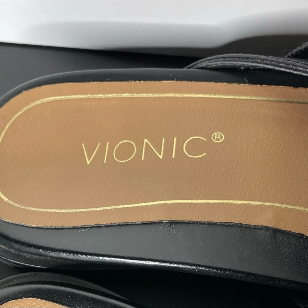 Vionic Prisim Black Sandal Size 6.5